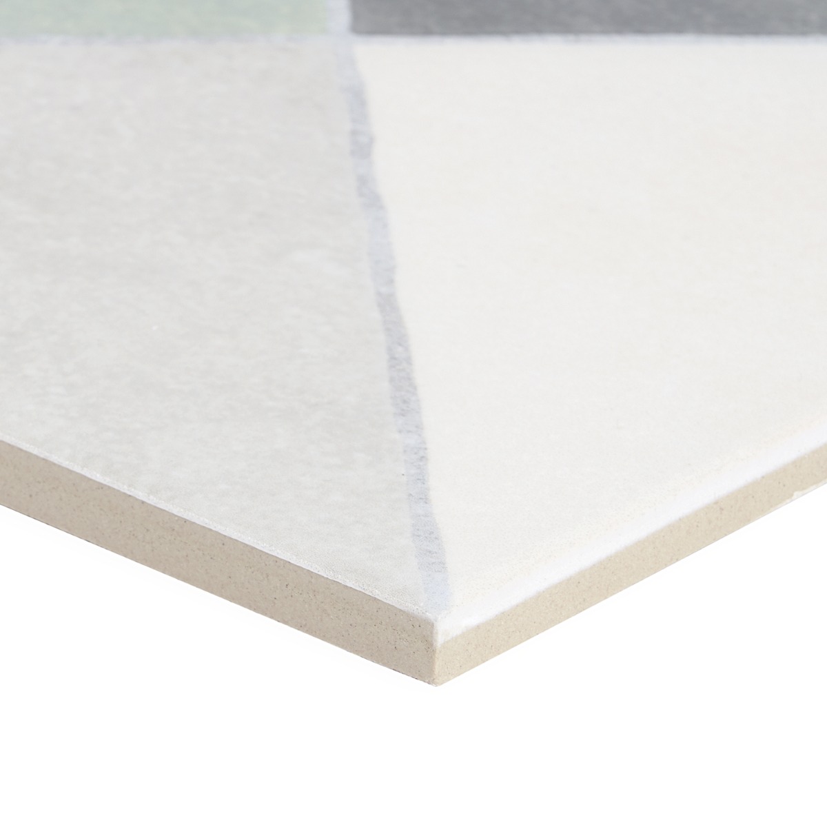 Artstract Diamond Plaid Sage Green Matte 9x9 Porcelain Tile