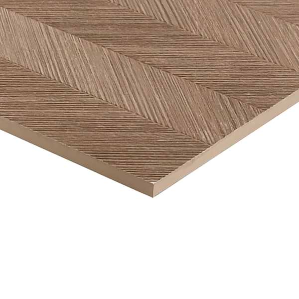 Senna Cherry Brown 18x48 Textured Wood Look Matte Ceramic Tile