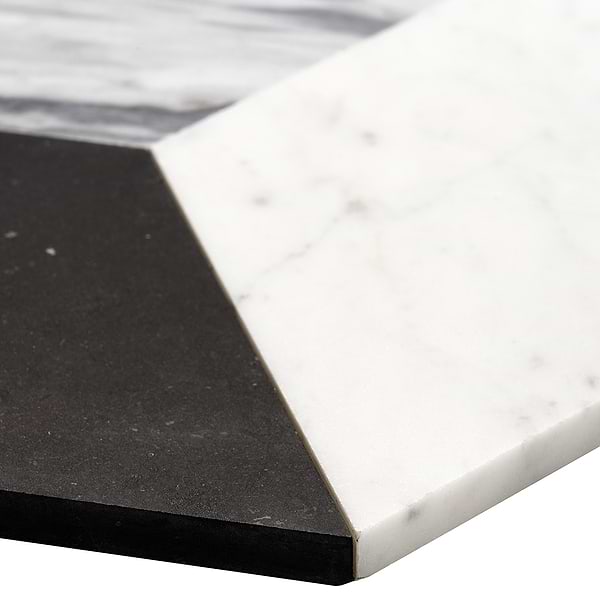 Pari Grigio Gray 8x9 Honed Marble Mosaic Tile
