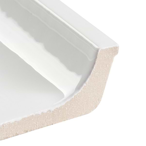 Market Street White 4x8 Polished Porcelain Cove Base
