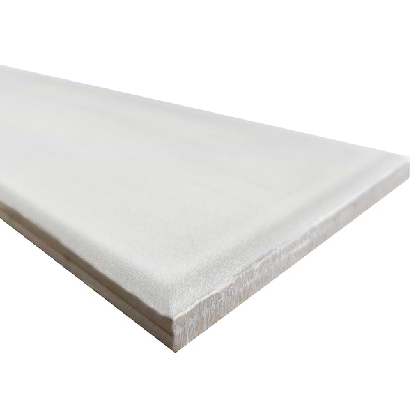 Stacy Garcia Artblock Bianco White 4x16 Matte Porcelain Tile
