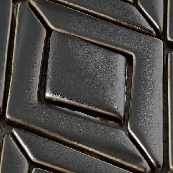 Baroque Glass Ravello Gun Metal Matte Glass