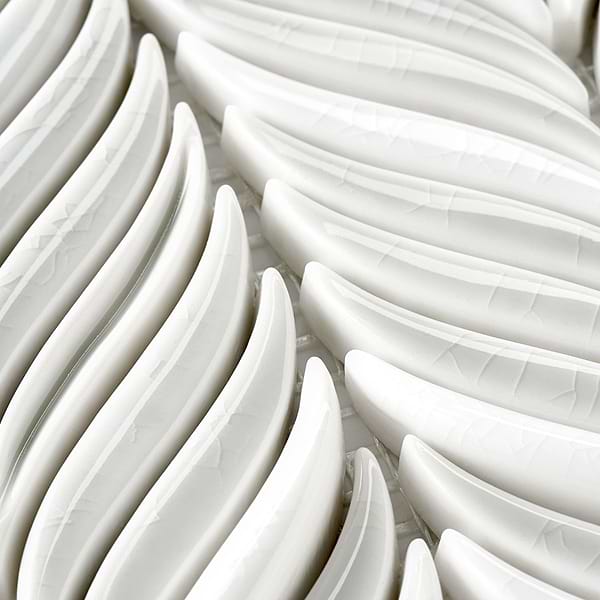 Close Out - Baroque Glass Petals Grigio Crackled Glass