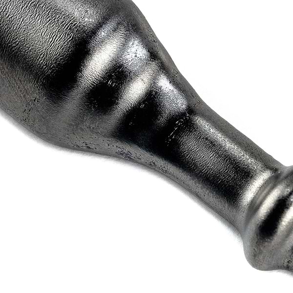 Baroque Glass Crackled Gun Metal Corner Base Molding Matte Glass