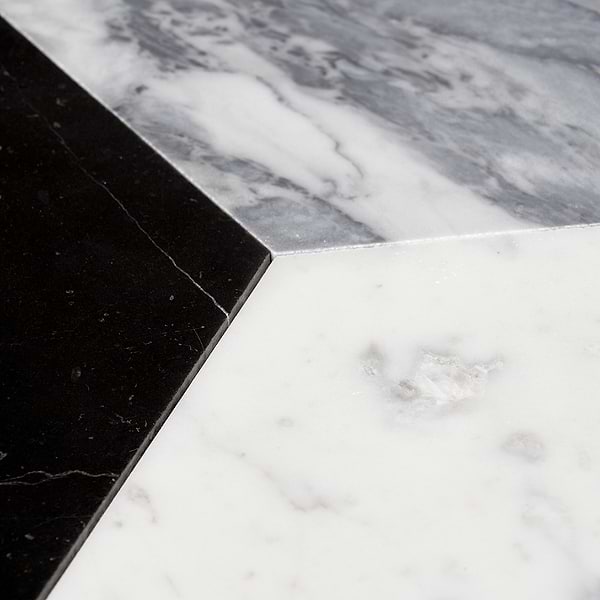 Pari Grigio Gray 8x9 Honed Marble Mosaic Tile