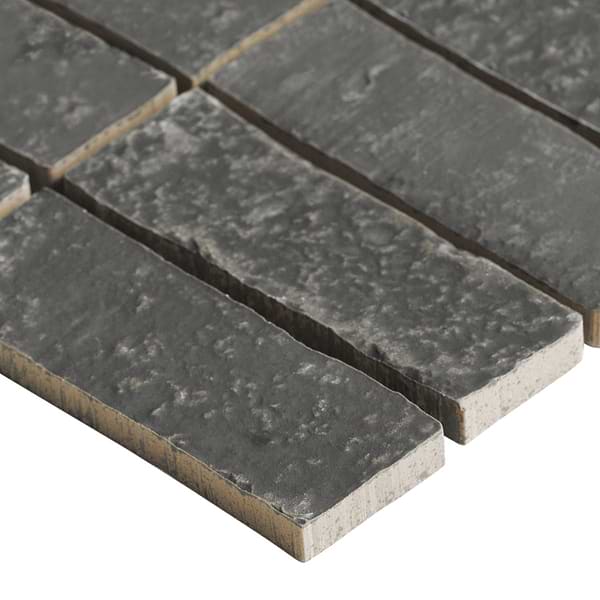 Metroville Charcoal Gray 1.5x4 Stacked Matte Porcelain Mosaic