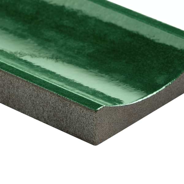 Bahari Fluted Aegean Green 6x36 3D Glossy Lava Stone Tile