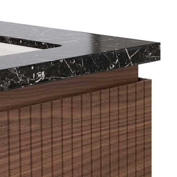 KIT - Melrose Walnut 36" Single Vanity with Nero Marquina Marble Top