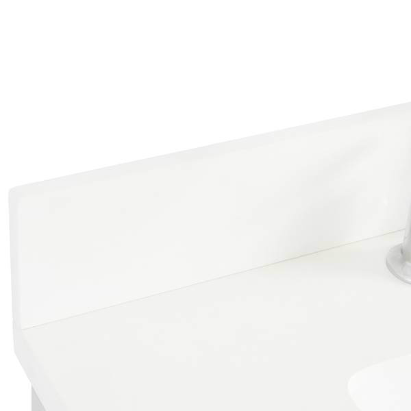 KIT - Close Out - Sheraton 30" White Vanity with Pure White Quartz Top and Ceramic Basin