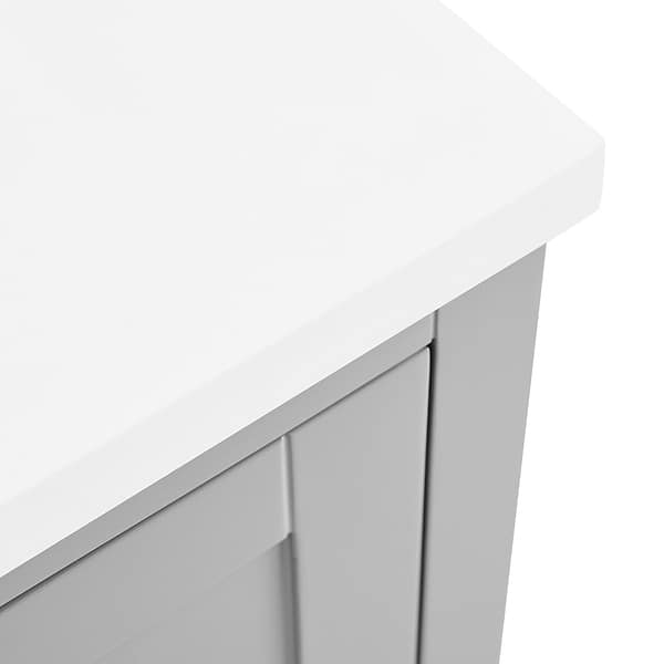 KIT - Close Out - Sheraton 24" Gray Vanity with Pure White Quartz Top and Ceramic Basin