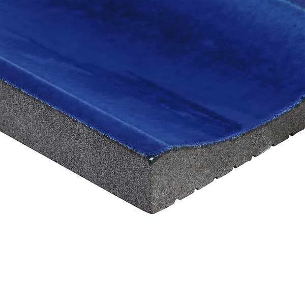 Bahari Fluted Adriatic Blue 6x36 3D Glossy Lava Stone Tile