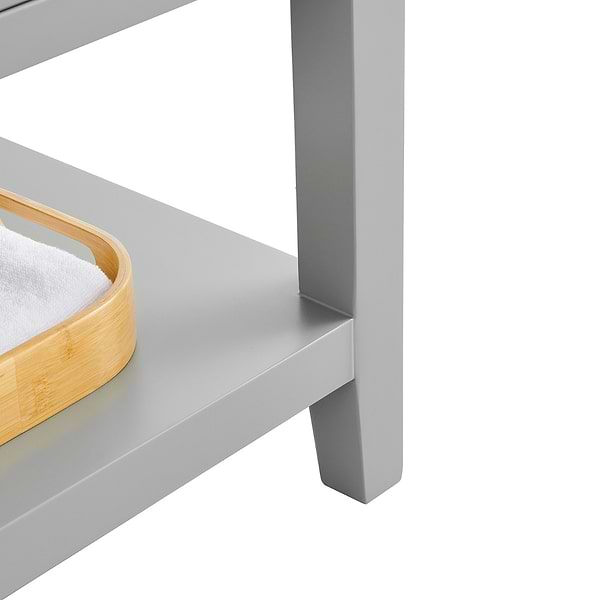 KIT - Close Out - Sheraton 24" Gray Vanity with Pure White Quartz Top and Ceramic Basin