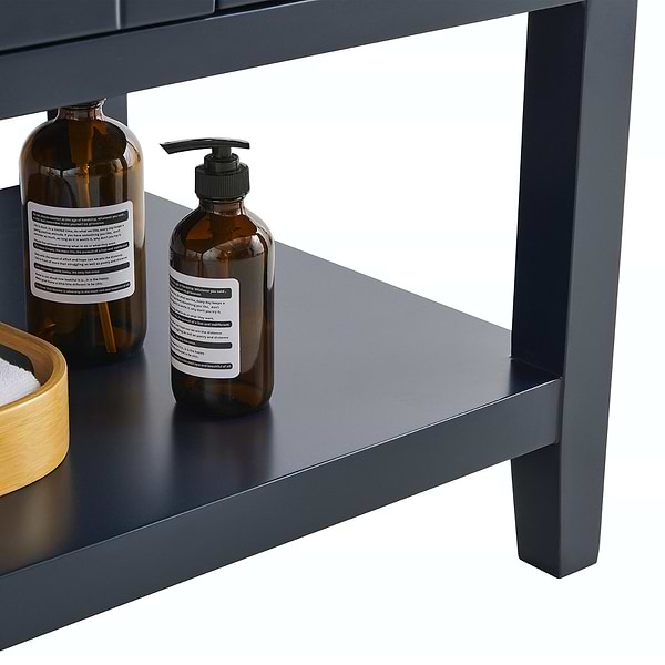 KIT - Close Out - Sheraton 36" Navy Vanity with Carrara Marble Top and Ceramic Basin