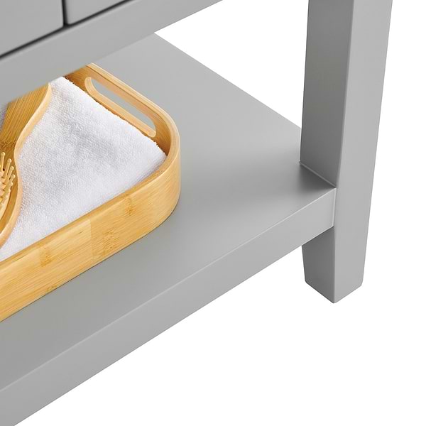 KIT - Close Out - Sheraton 24" Gray Vanity with Carrara Marble Top and Ceramic Basin