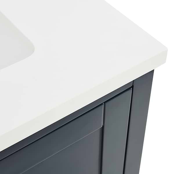 KIT - Close Out - Sheraton 36" Navy Vanity with Pure White Quartz Top and Ceramic Basin