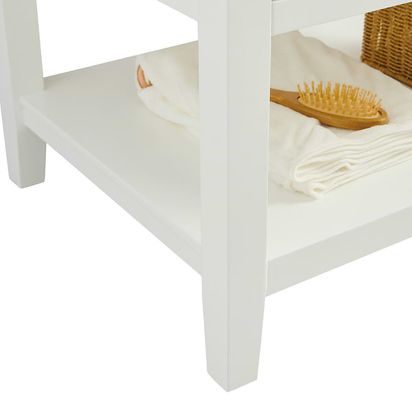 KIT - Close Out - Sheraton 30" White Vanity with Pure White Quartz Top and Ceramic Basin