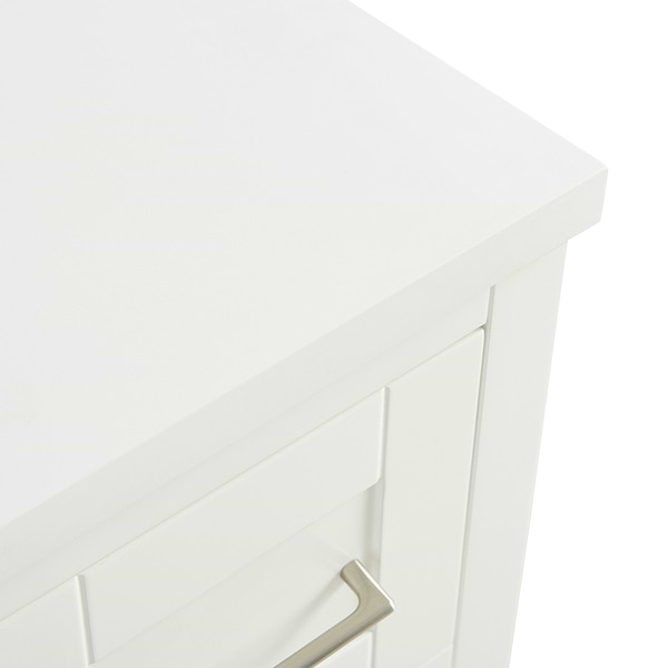 KIT - Sheraton 36" White Vanity with Pure White Quartz Top and Ceramic Basin