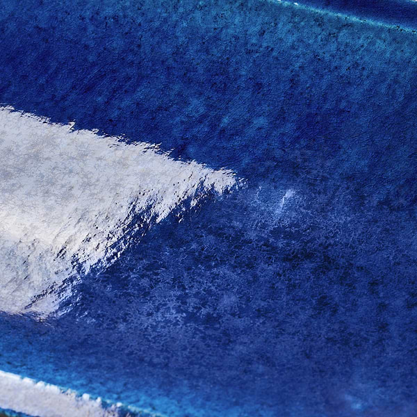 Bahari Fluted Adriatic Blue 6x36 3D Glossy Lava Stone Tile