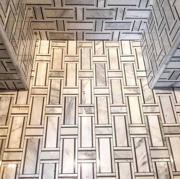 Interlace Asian Statuary & Athens Gray Polished Marble