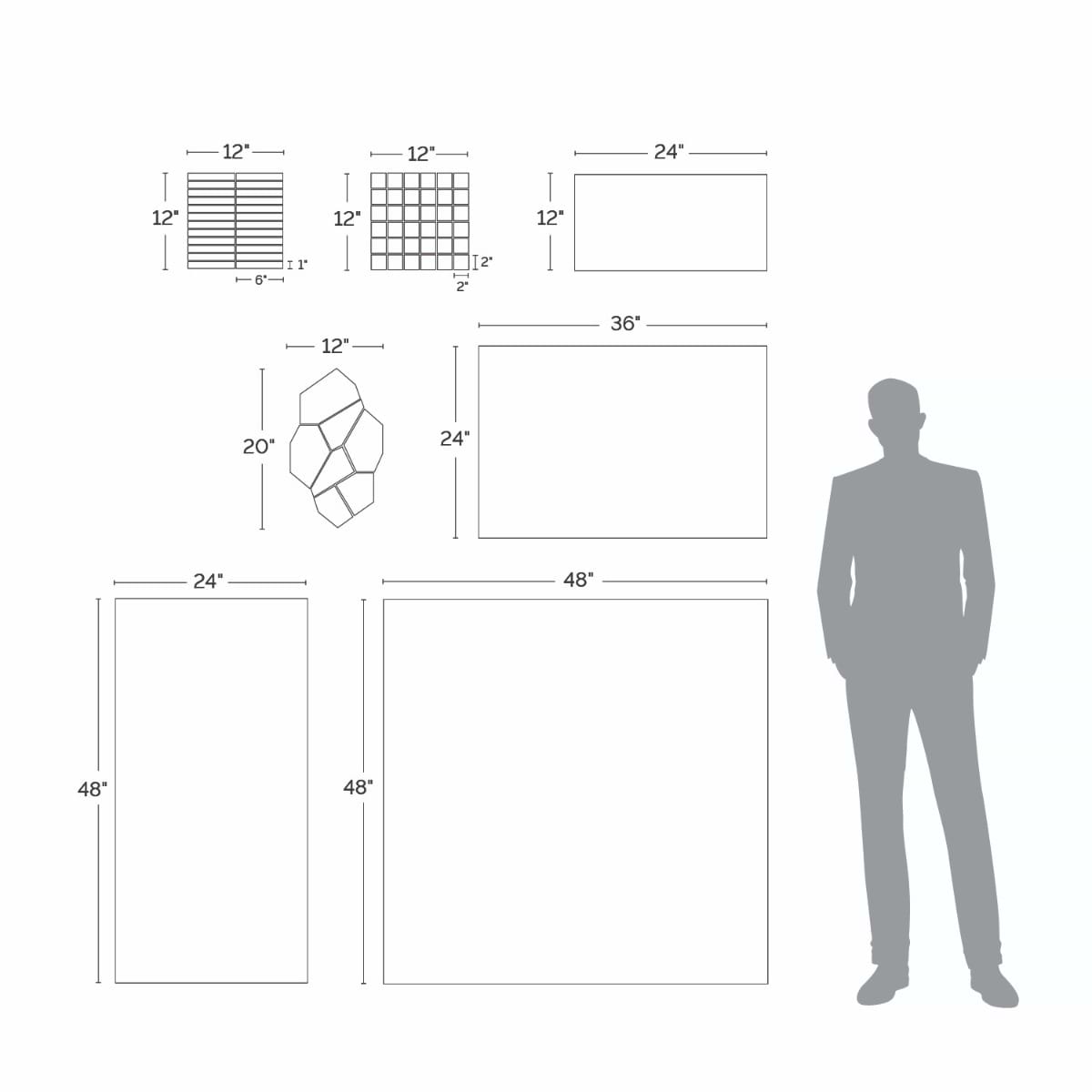 Shop Motley Slate Gray 12x24 | SohoStudioCorp.com