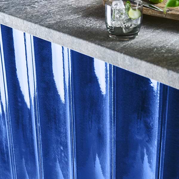 Bahari Fluted Adriatic Blue 6x36 3D Glossy Lava Stone Tile