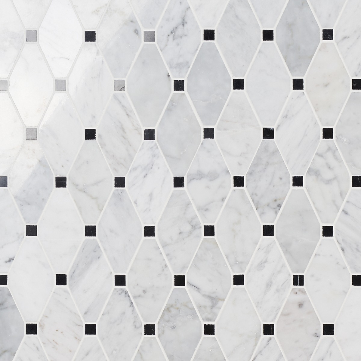 Stella White Carrara with Black Dot 