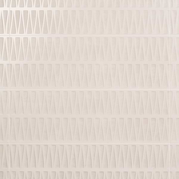 Kelani Deco White 12x36 3D Mixed Finish Matte Ceramic Tile