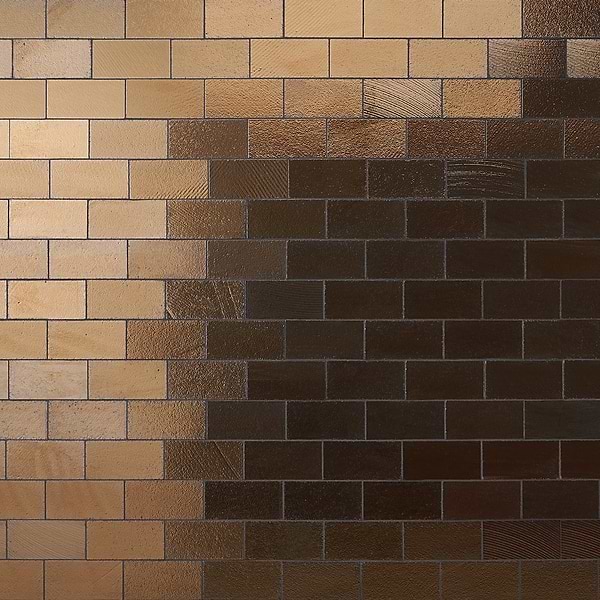 Art Lava Brick Bronze 3x6" Polished Lava Stone Tile