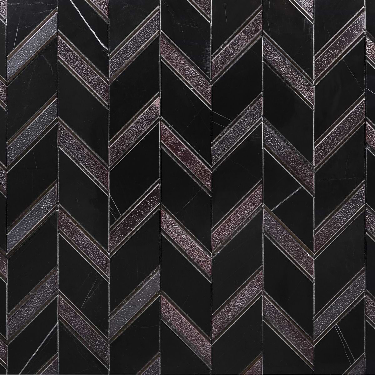 Close Out - Art Lava Chevron Barcelona - Lava Stone & Nero Marquina 