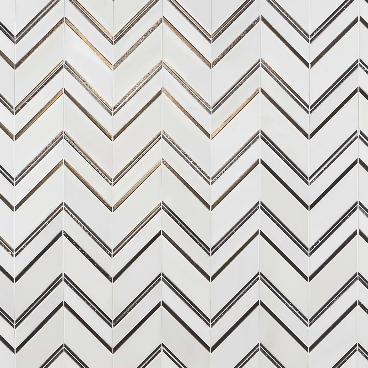 Close Out - Art Lava Chevron Palermo - Lava Stone & White Stone