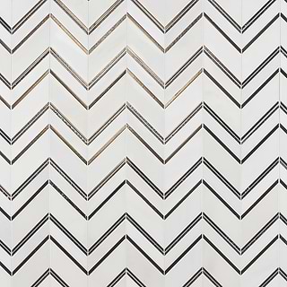 Close Out - Art Lava Chevron Palermo - Lava Stone & White Stone