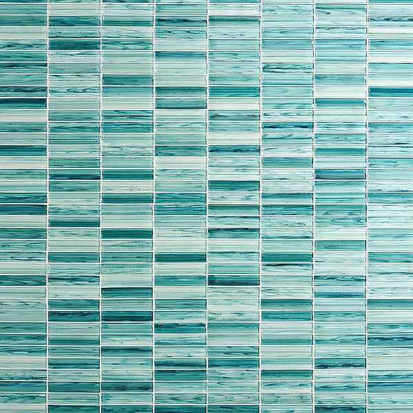Maya Stacked Teal Mosaic Tile