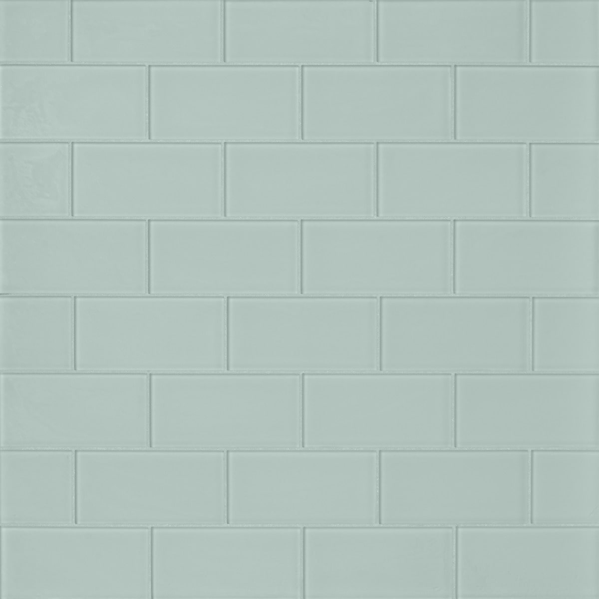 Crystal Seafoam Green 3x6 Frosted Matte Glass