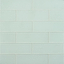 Crystal Seafoam Green 4x12 Frosted Matte Glass
