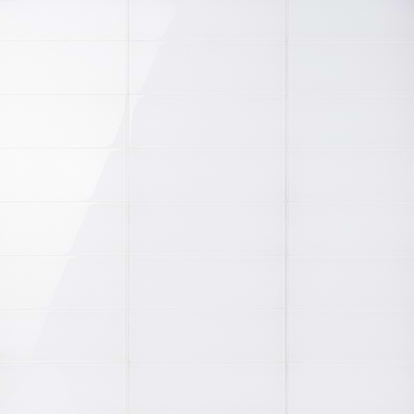 Close Out - Crystal Super White 6x18; in White Glass; for Backsplash, Bathroom Wall, Kitchen Wall, Outdoor Wall, Pool Tile, Shower Wall, Wall Tile; in Style Ideas Beach, Classic, Farmhouse, Industrial, Traditional