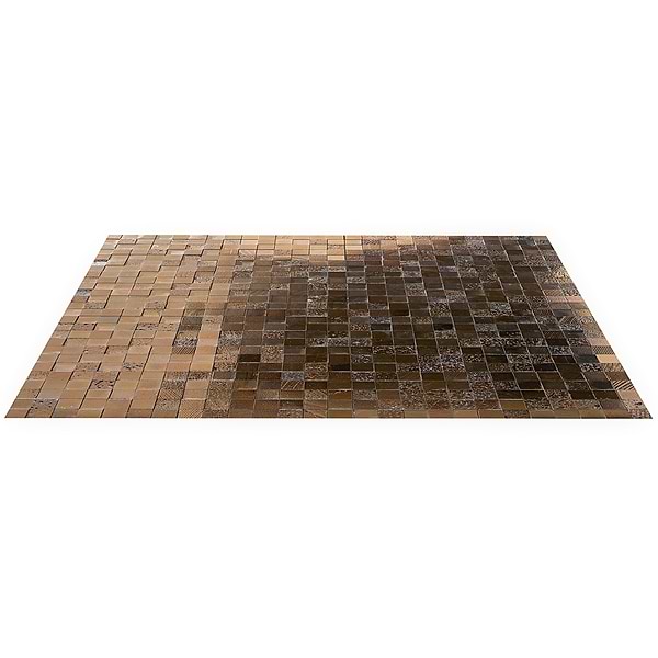 Art Lava 3D Squares Bronze 2x2 Polished Lava Stone Mosaic Tile