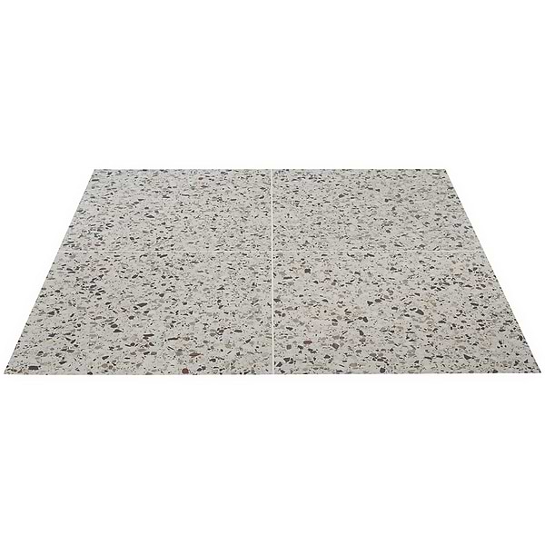 Kado Flakes Ice White 24x24 Terrazzo Look Matte Porcelain Tile