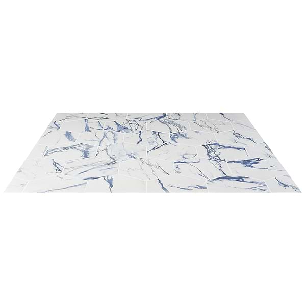 Calacatta Azul 10" Hexagon Matte Porcelain Tile