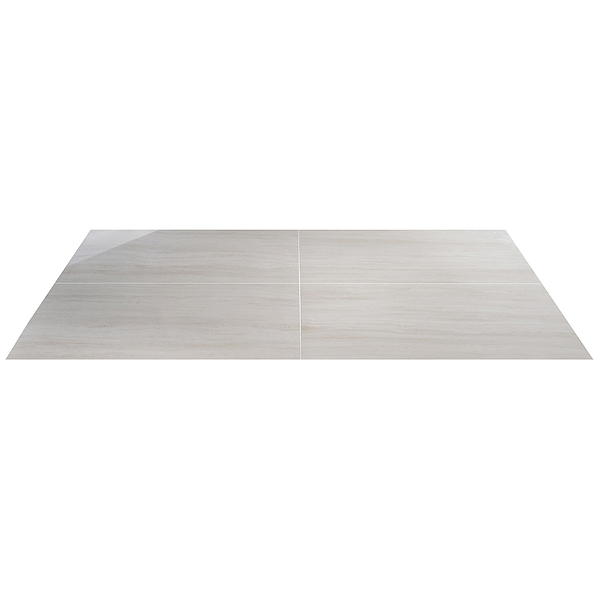 Zenit Bianco White 24x48 Travertine Look Polished Porcelain Tile
