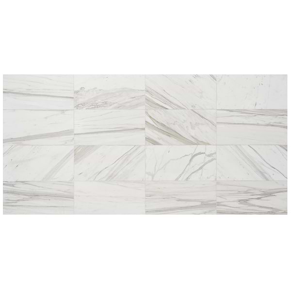 Calacatta 12x24 Honed Marble Tile