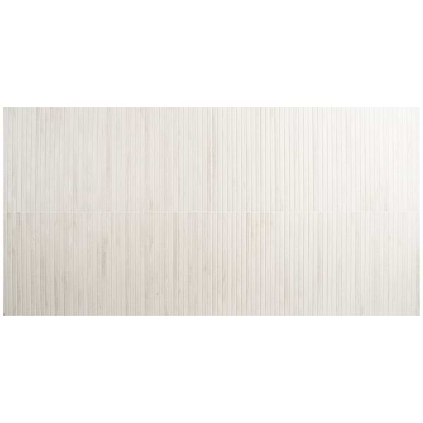 Elan Ribbon White 24x48 Wood Look Matte Fluted Porcelain Tile