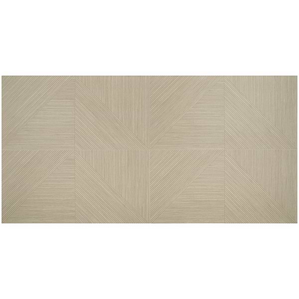 Lounge Oak 24x48 Ribbed Matte Fluted Porcelain Wood Look Tile