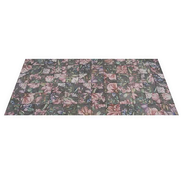 Angela Harris Florista Garden Pink Mural 8x8 Matte Porcelain