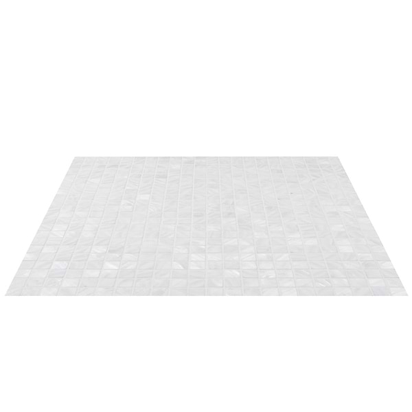 Pearl White Flat 1x1 Squares Polished Pearl