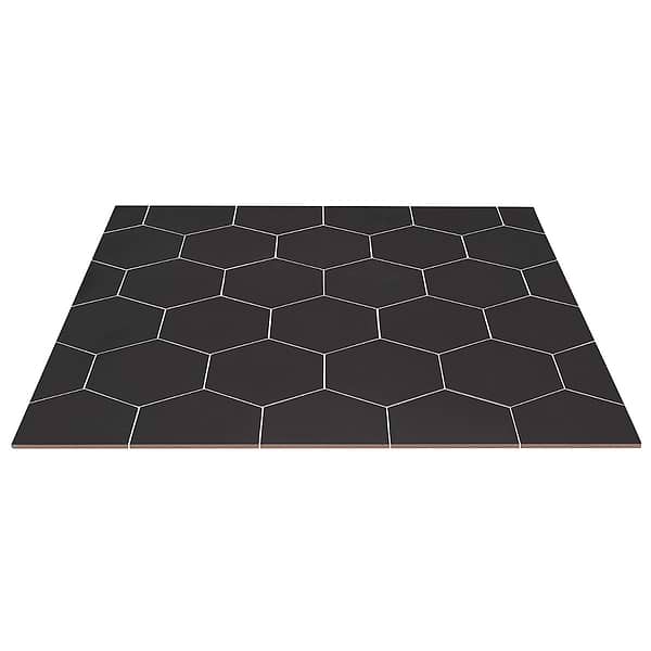 Classic Hex Black 10" Hexagon Matte Porcelain