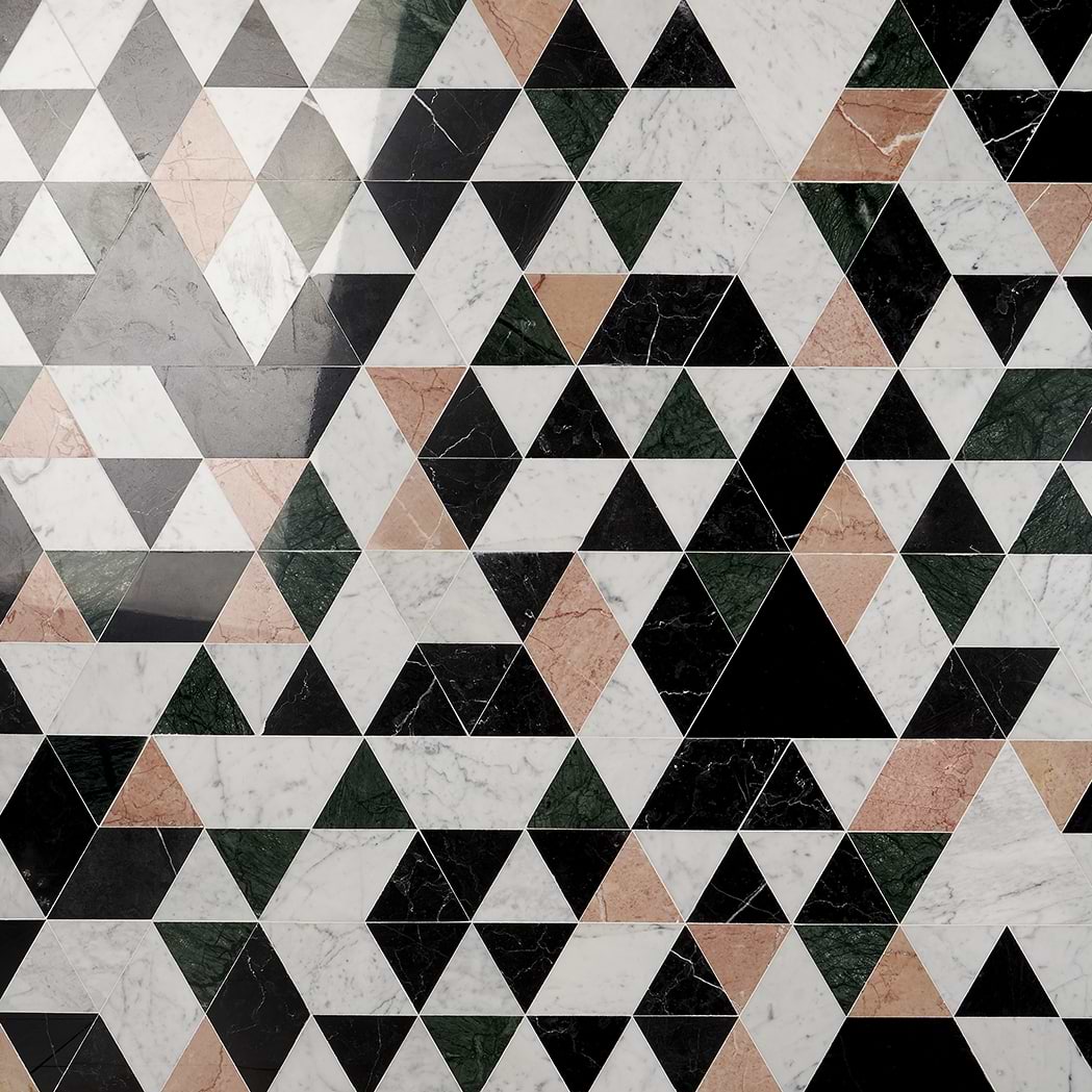 Kalmar Rosa Pink Polished Marble Mosaic Tile