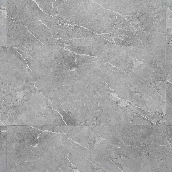 Minetta Chauny Marble Medium Gray 18x36 - 2.5mm/28mil Wear Layer - Glue Down Matte Luxury Vinyl