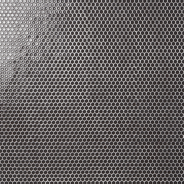 Simple 2.0 Rimmed Charcoal 1" Hexagon Polished Porcelain Mosaic
