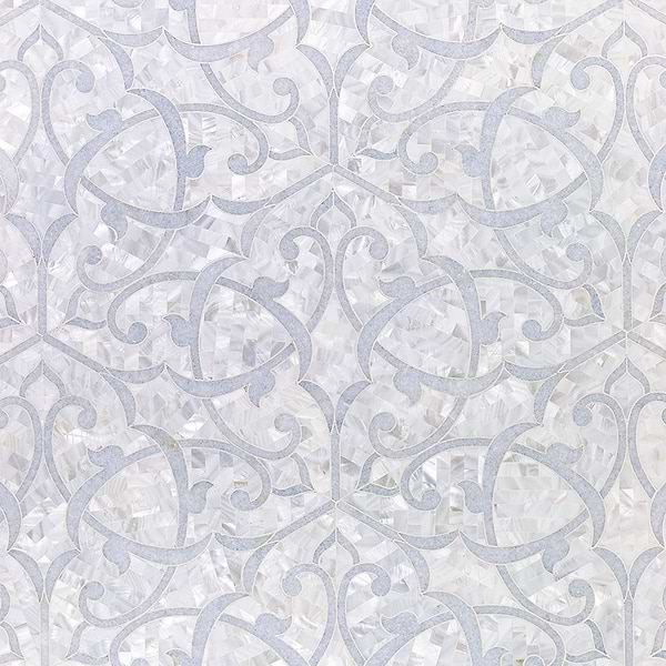 Marble + Pearl Tile for Backsplash