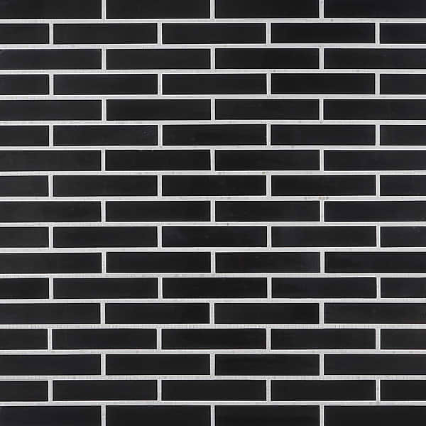 Close Out - The New Palm Beach by Krista Watterworth Brick Black; in Black Black Jade + Calcatta; for Backsplash, Bathroom Floor, Bathroom Wall, Commercial Floor, Floor Tile, Kitchen Floor, Kitchen Wall, Outdoor Floor, Outdoor Wall, Shower Floor, Shower Wall, Wall Tile; in Style Ideas Art Deco, Mid Century, Tropical